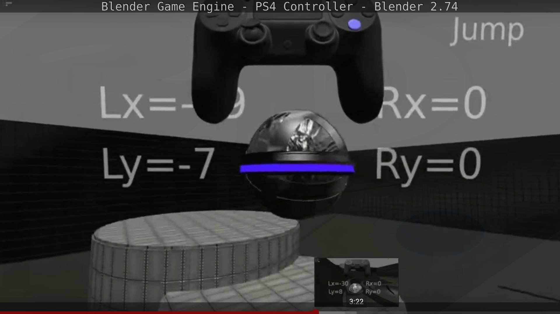 Blender Game Engine PS4 Controller Python Script Free low-poly 3D model_96