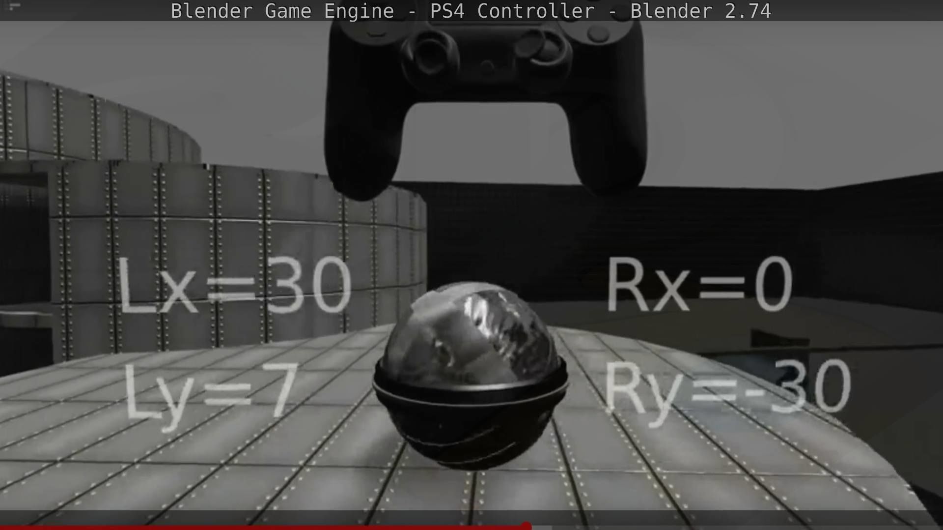 Blender Game Engine PS4 Controller Python Script Free low-poly 3D model_89