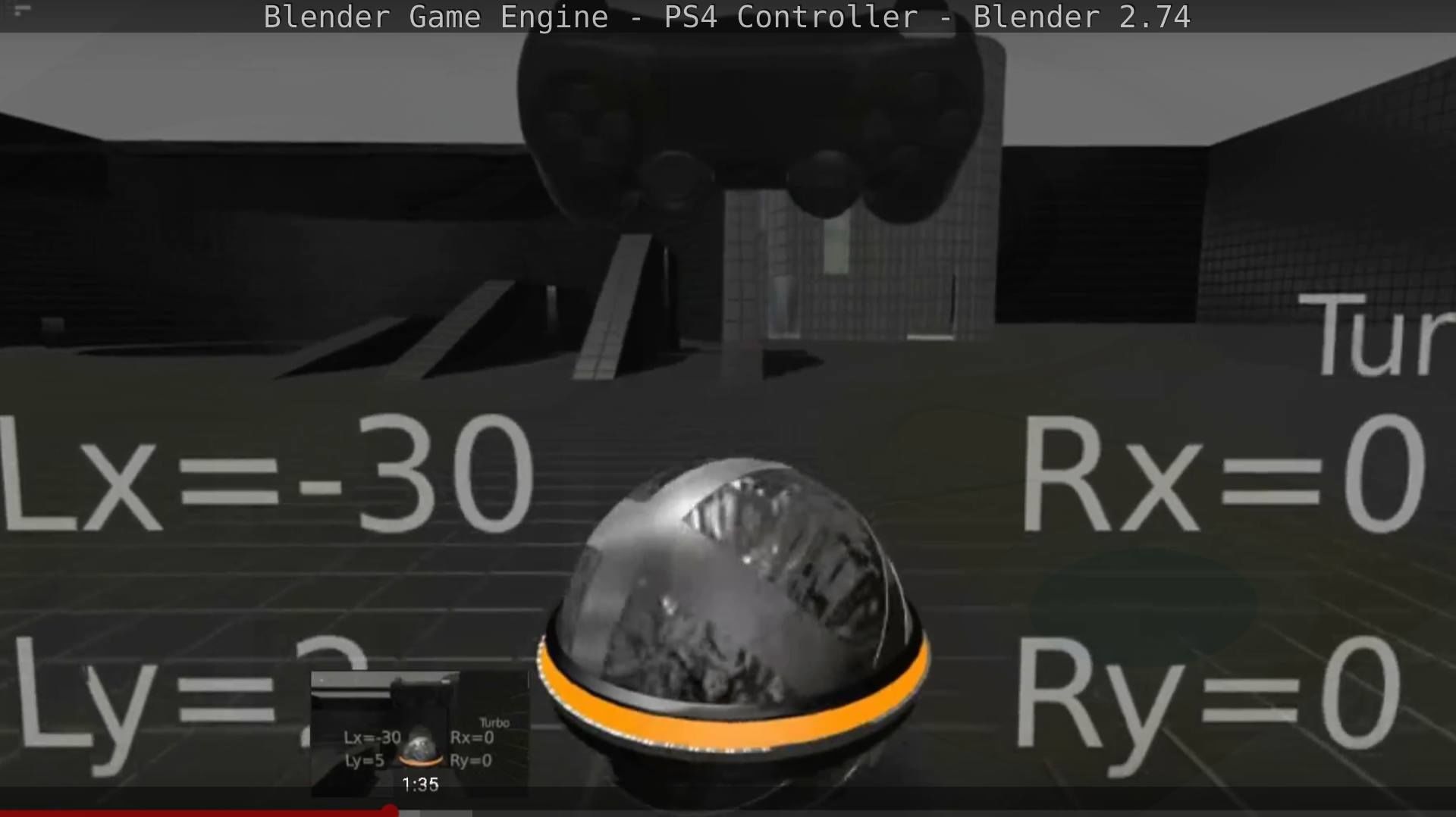 Blender Game Engine PS4 Controller Python Script Free low-poly 3D model_115