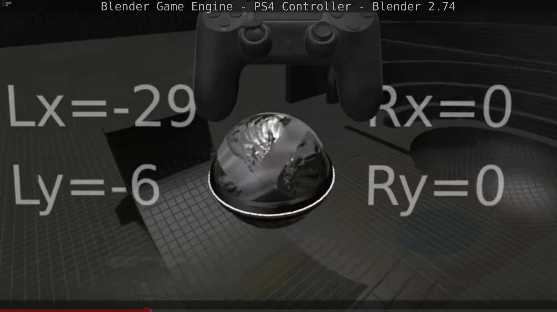 Blender Game Engine PS4 Controller Python Script Free low-poly 3D model_97