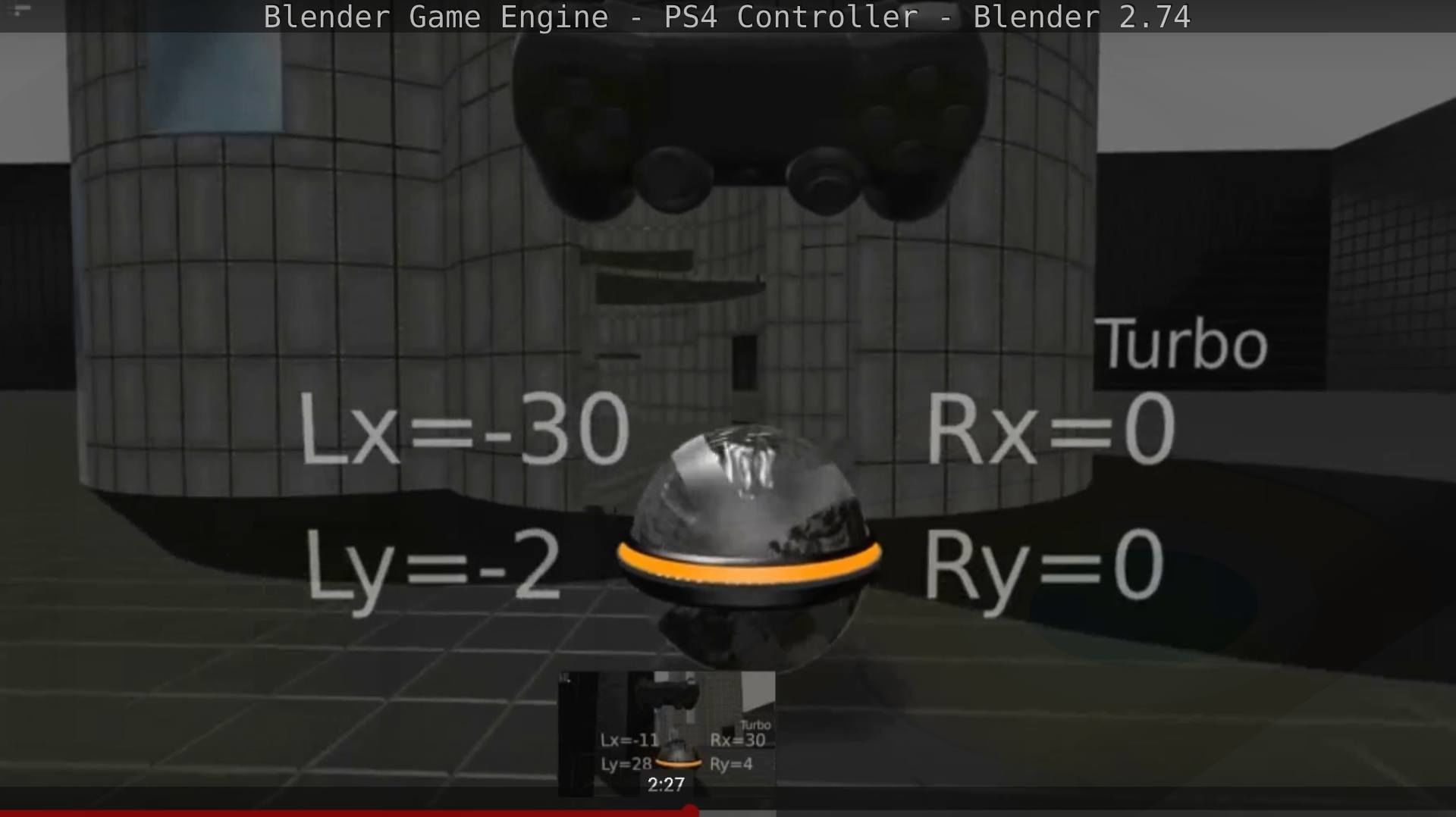 Blender Game Engine PS4 Controller Python Script Free low-poly 3D model_74