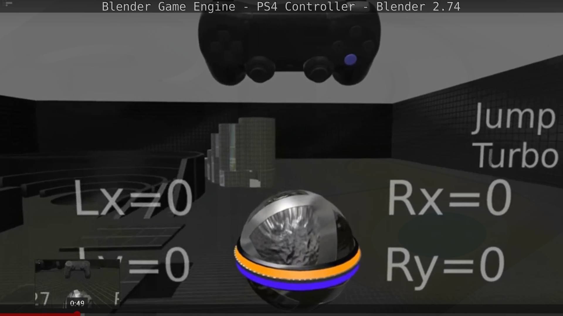 Blender Game Engine PS4 Controller Python Script Free low-poly 3D model_36