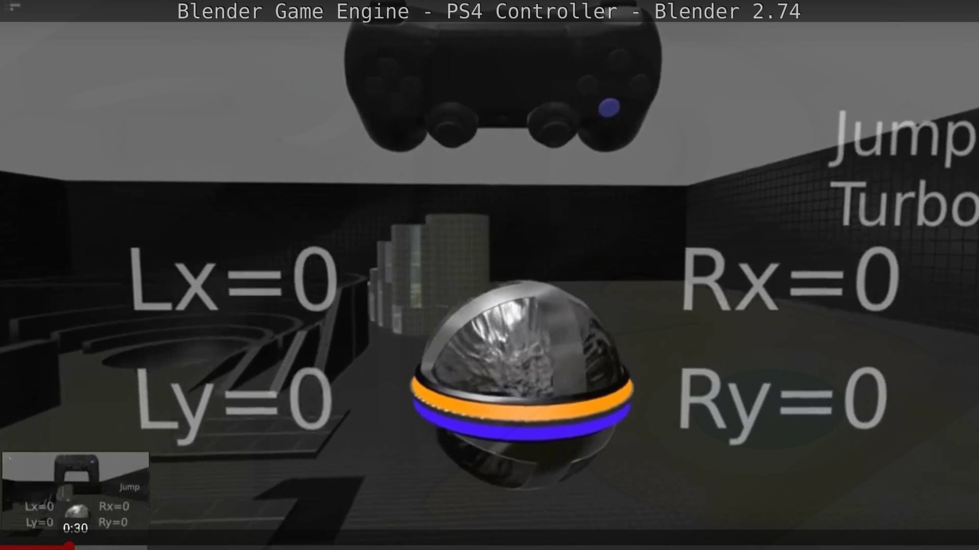 Blender Game Engine PS4 Controller Python Script Free low-poly 3D model_30