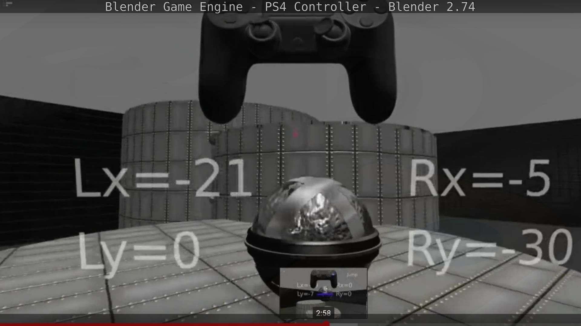 Blender Game Engine PS4 Controller Python Script Free low-poly 3D model_93