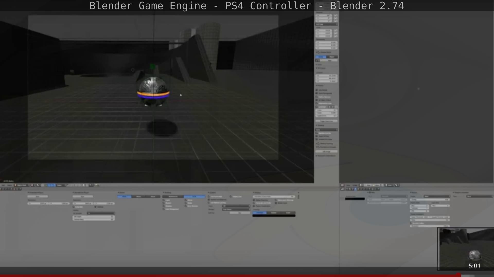 Blender Game Engine PS4 Controller Python Script Free low-poly 3D model_154