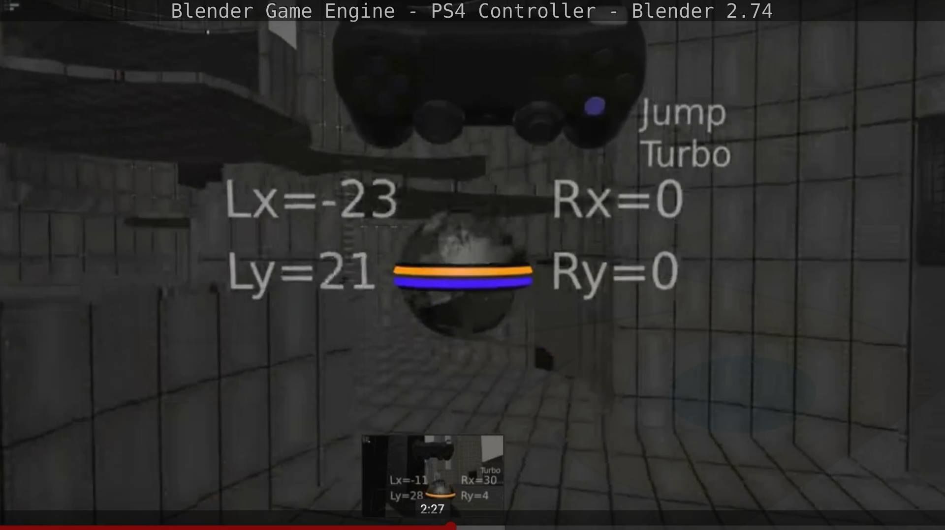 Blender Game Engine PS4 Controller Python Script Free low-poly 3D model_75