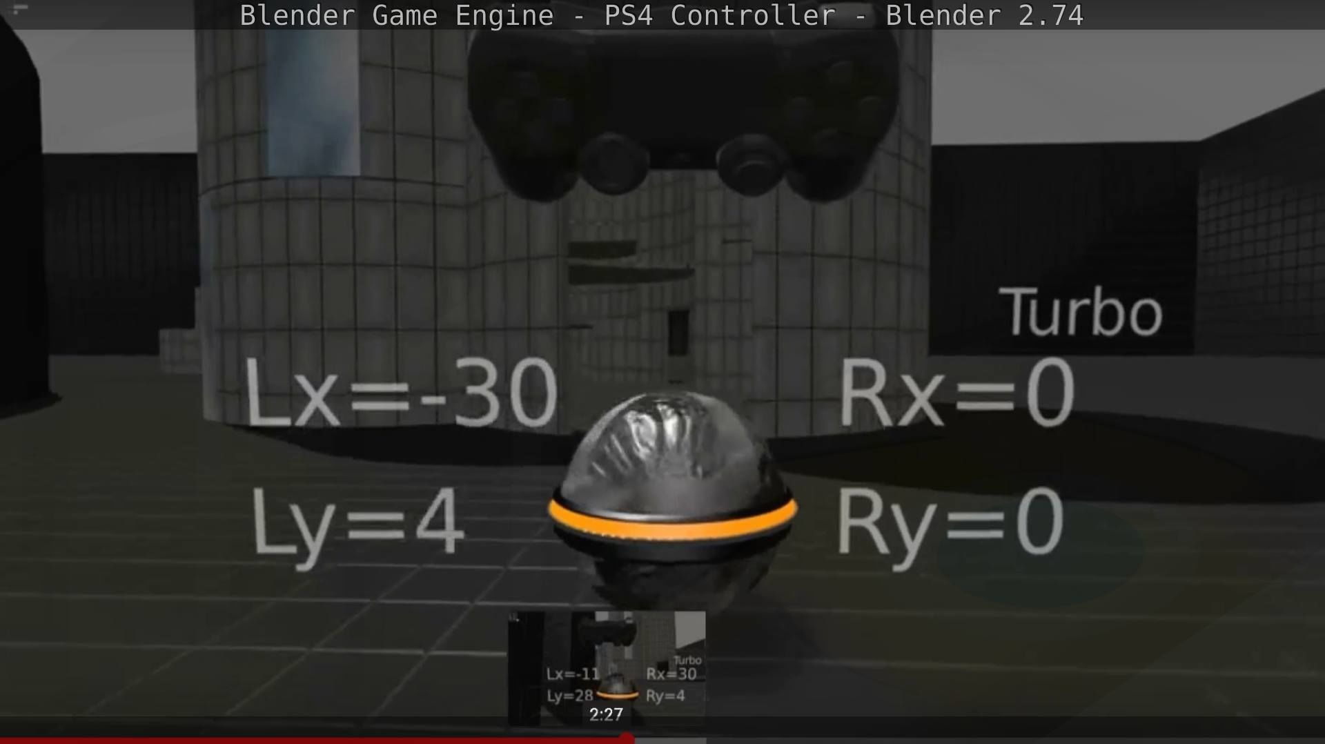 Blender Game Engine PS4 Controller Python Script Free low-poly 3D model_72