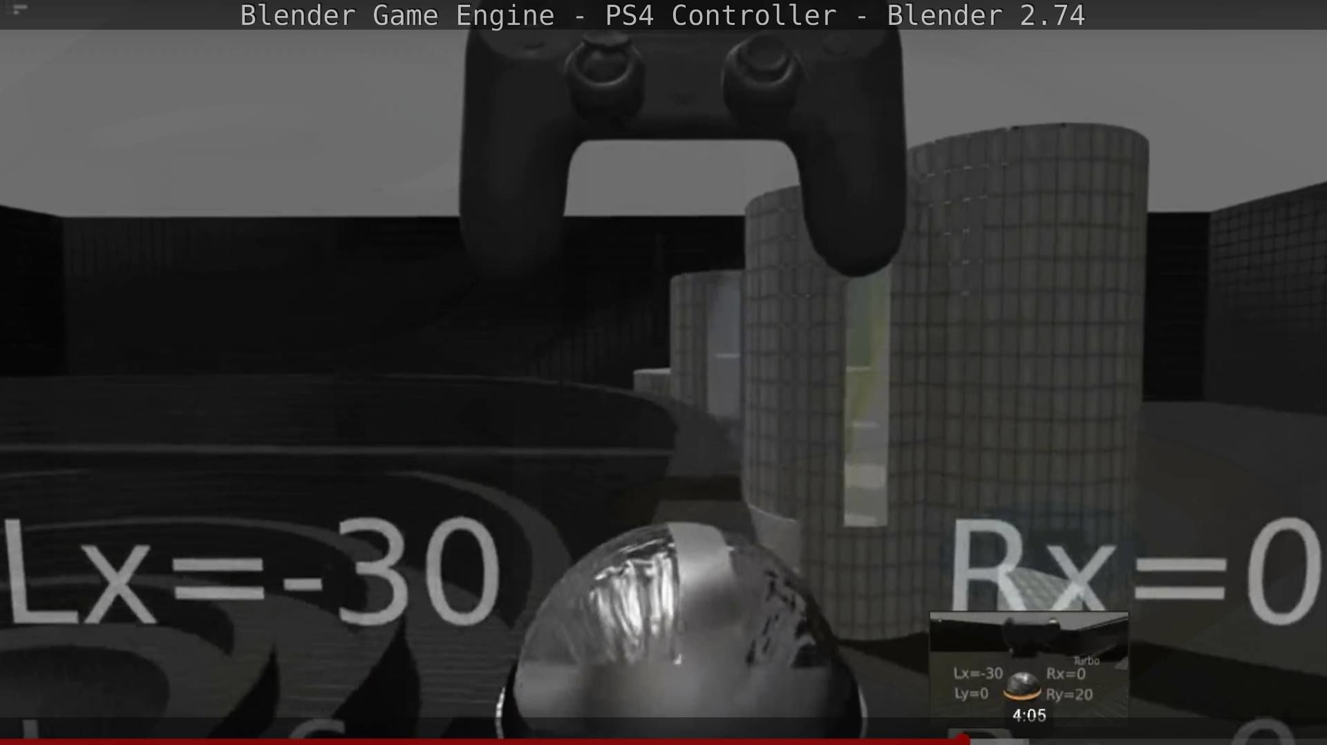 Blender Game Engine PS4 Controller Python Script Free low-poly 3D model_119