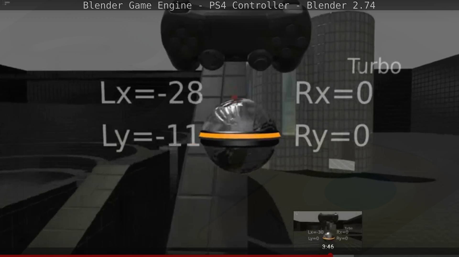 Blender Game Engine PS4 Controller Python Script Free low-poly 3D model_110