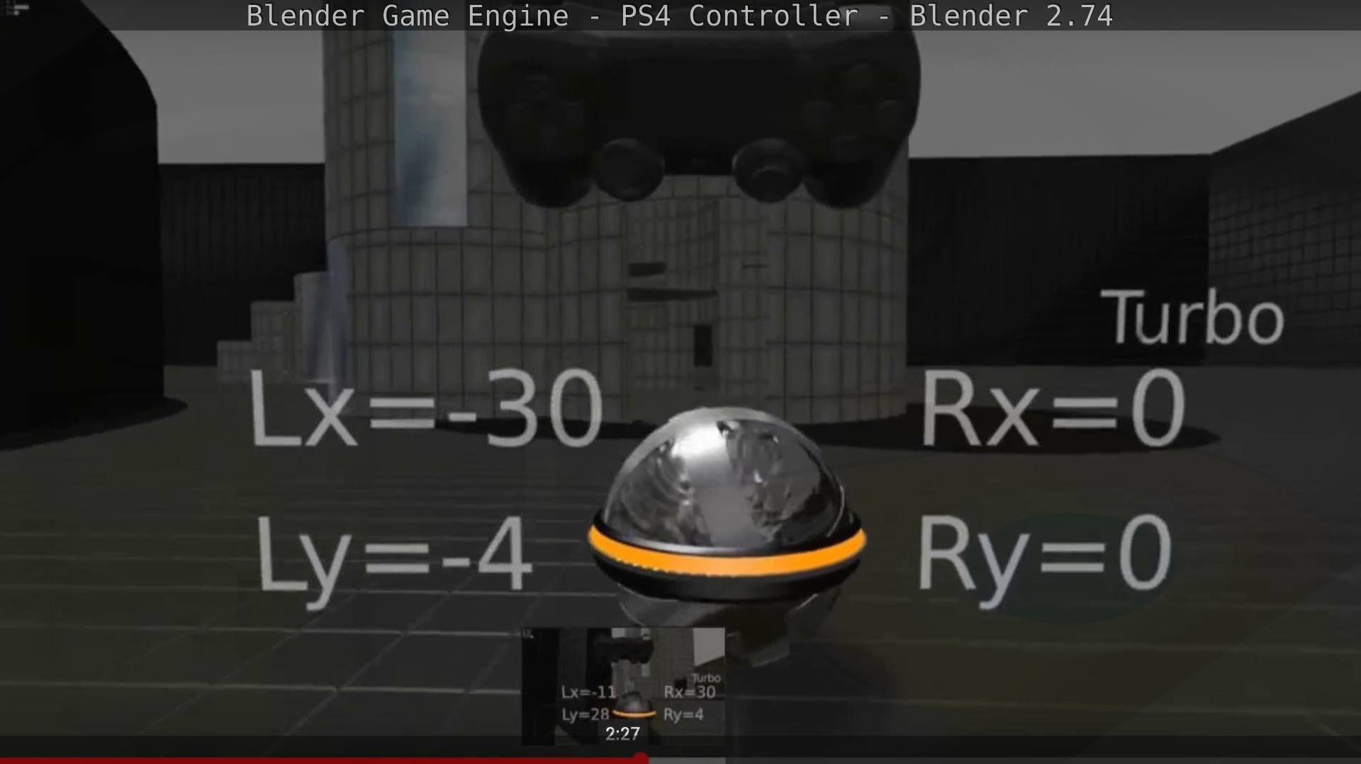 Blender Game Engine PS4 Controller Python Script Free low-poly 3D model_69