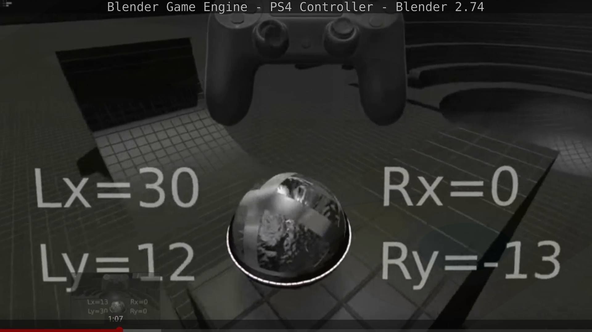 Blender Game Engine PS4 Controller Python Script Free low-poly 3D model_78