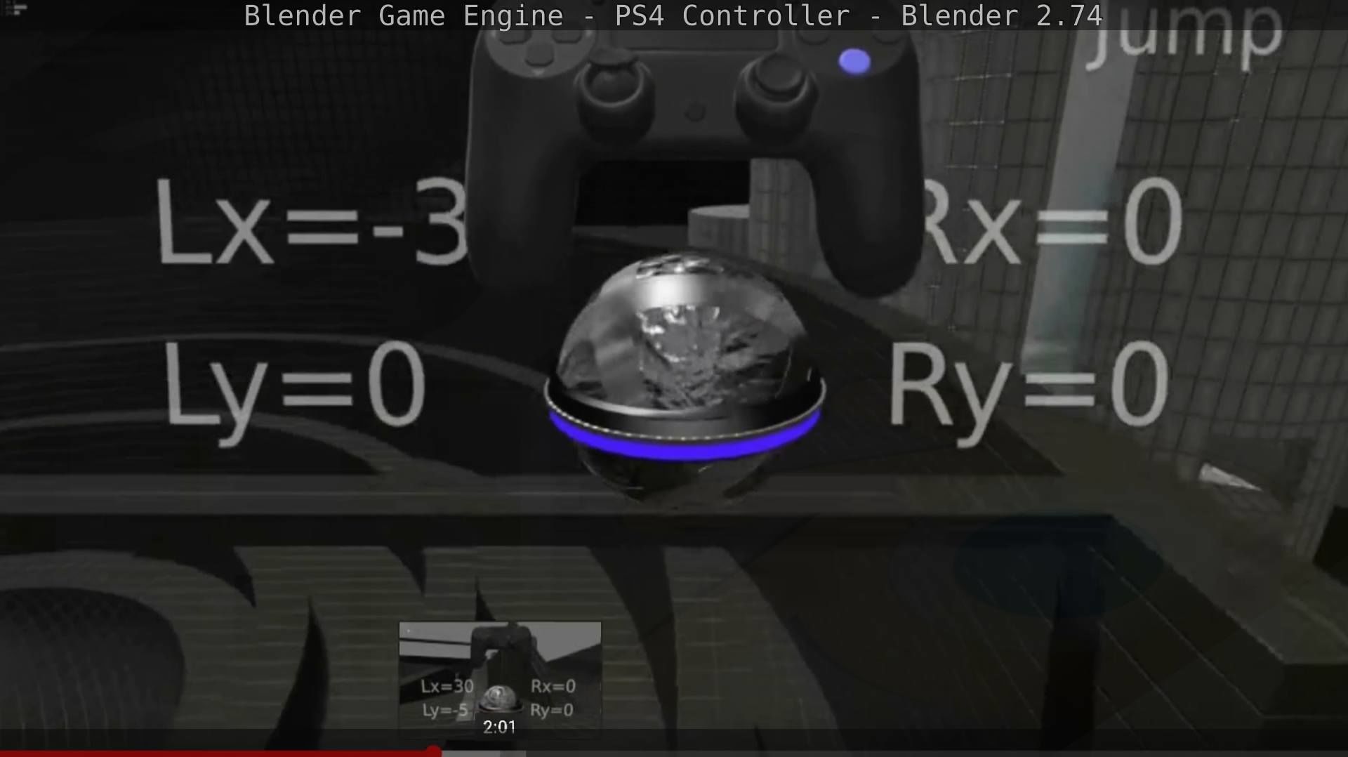 Blender Game Engine PS4 Controller Python Script Free low-poly 3D model_140