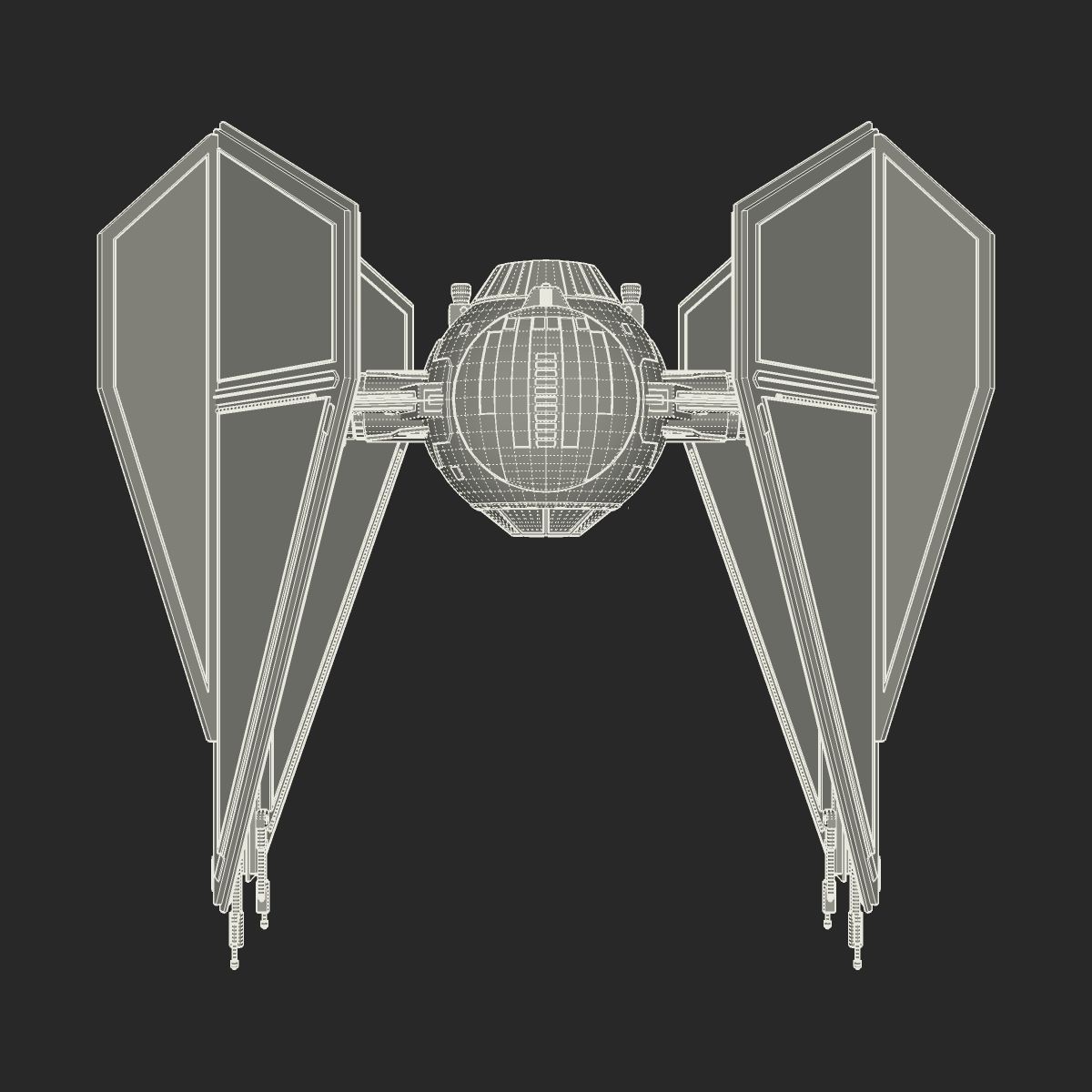 Royal Guard TIE Interceptor 3D model_14