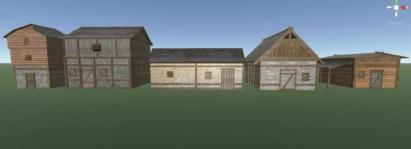 Medieval Village Free low-poly 3D model