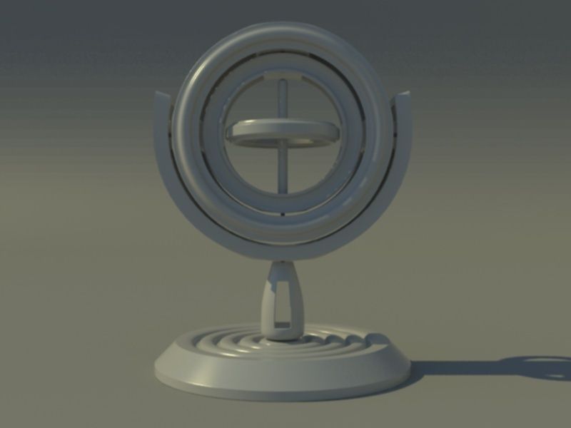 Gyroscope spherical microphone Free 3D print model_3