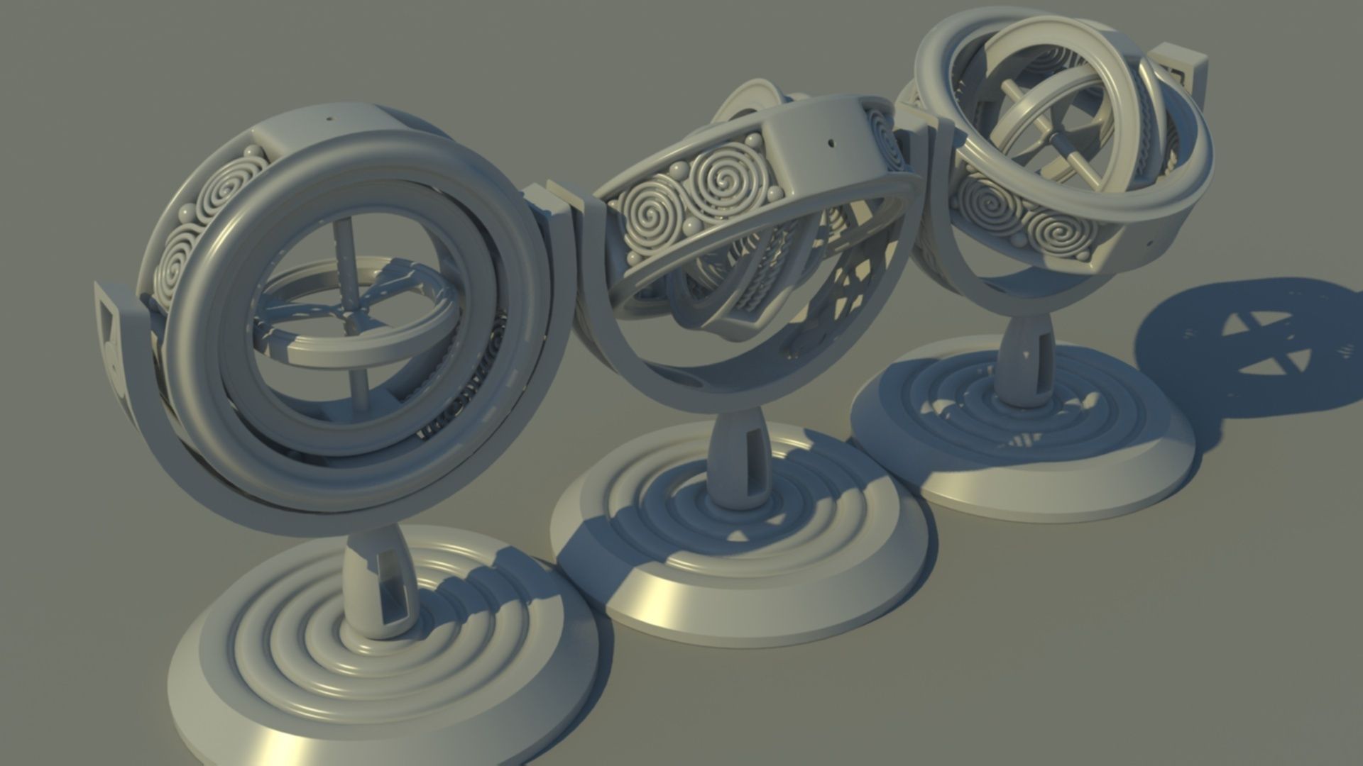 Gyroscope spherical microphone Free 3D print model_5