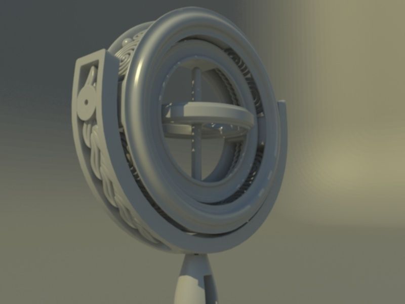 Gyroscope spherical microphone Free 3D print model_4