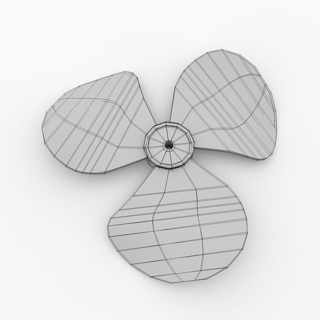 Fan Blade 3D Model .3ds .fbx .blend .dae