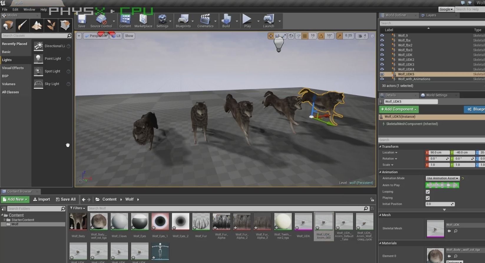 Wolf Rigged Low-poly and Game-Ready Low-poly 3D model_52