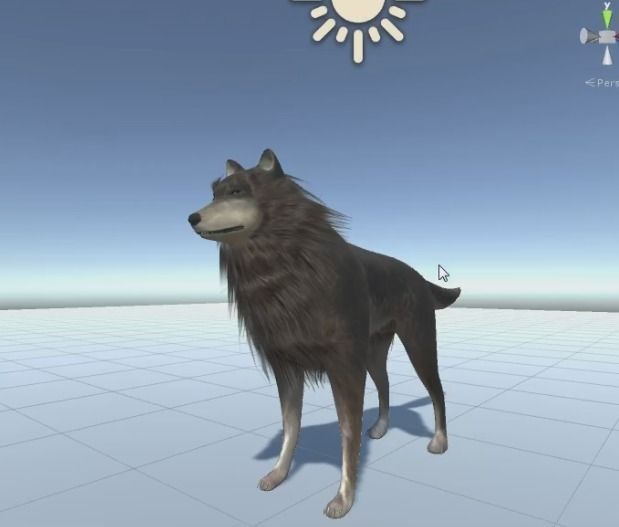 Wolf Rigged Low-poly and Game-Ready Low-poly 3D model_32