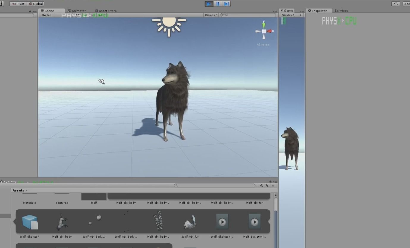 Wolf Rigged Low-poly and Game-Ready Low-poly 3D model_36