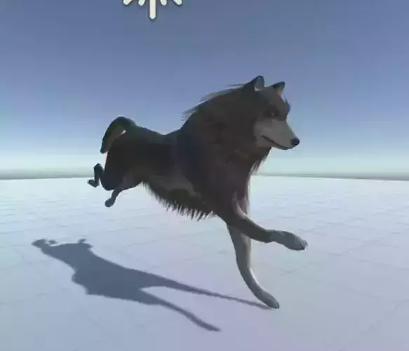 Wolf Rigged Low-poly and Game-Ready  Low-poly 3D model