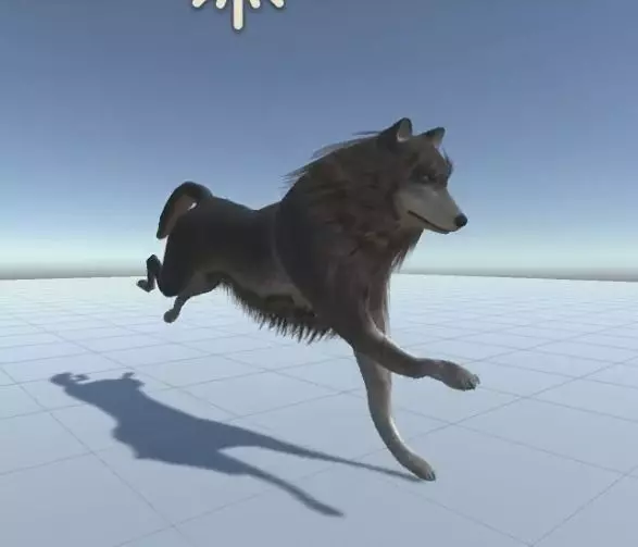 Wolf Rigged Low-poly and Game-Ready Low-poly 3D model_0