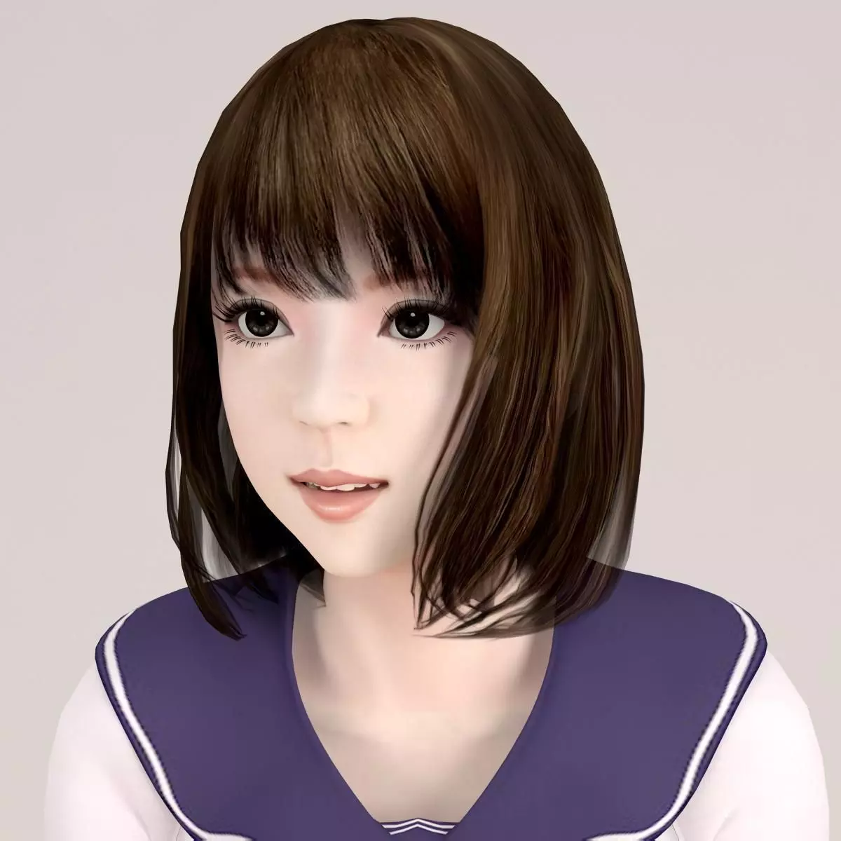 Mariko schoolgirl pose 06 3D model_0