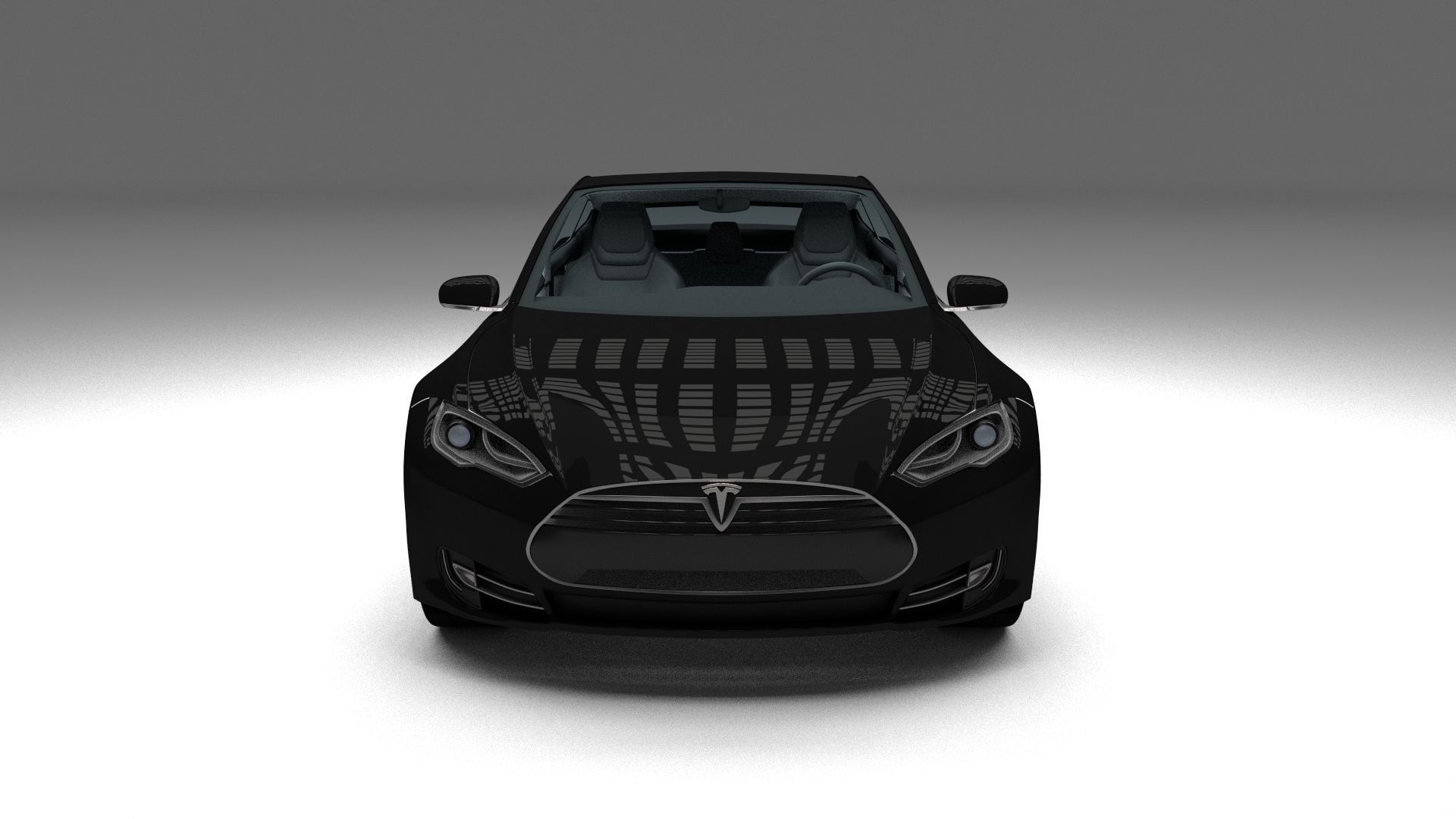 Tesla Model S with interior 3D model_3