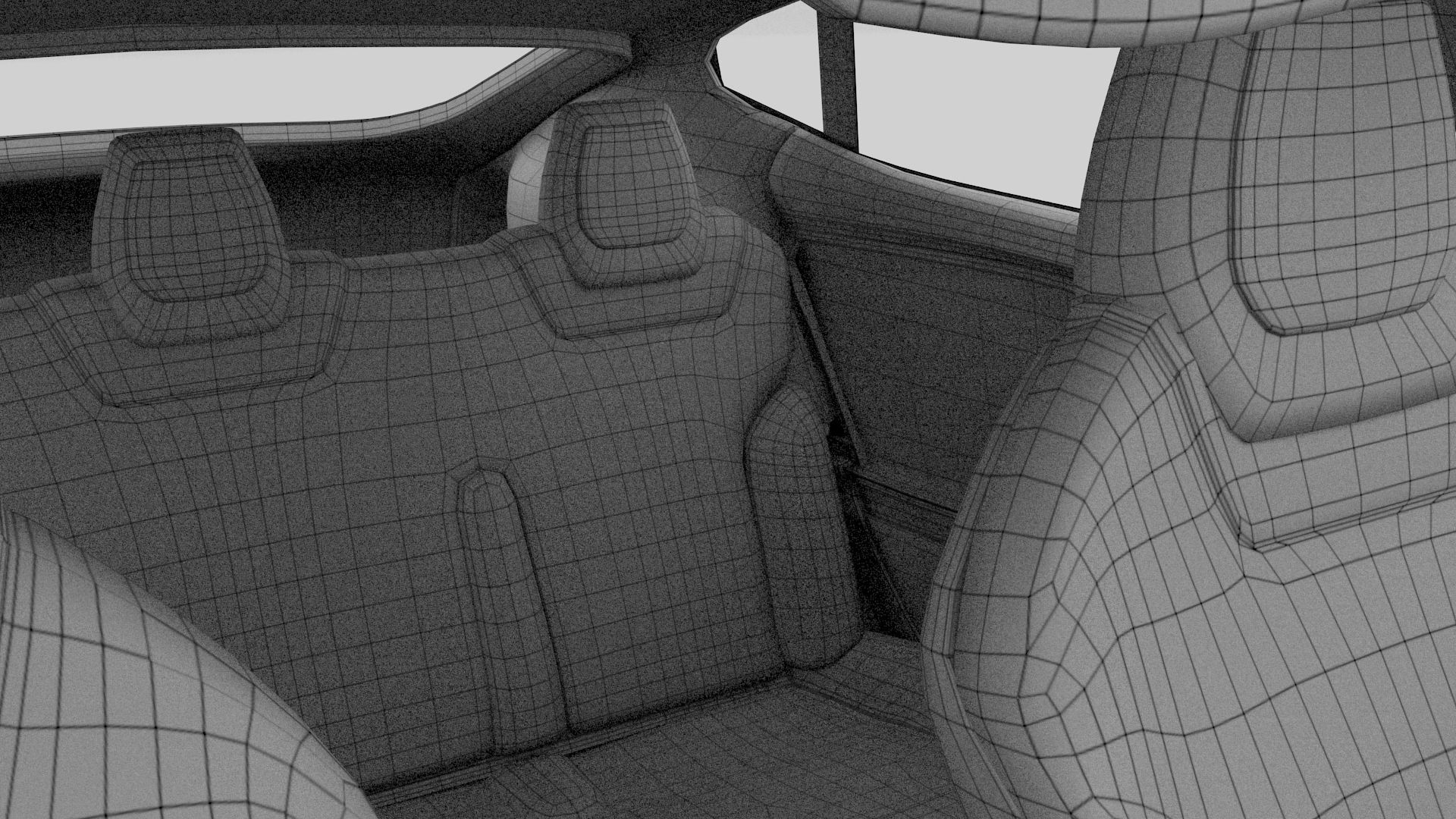 Tesla Model S with interior 3D model_22
