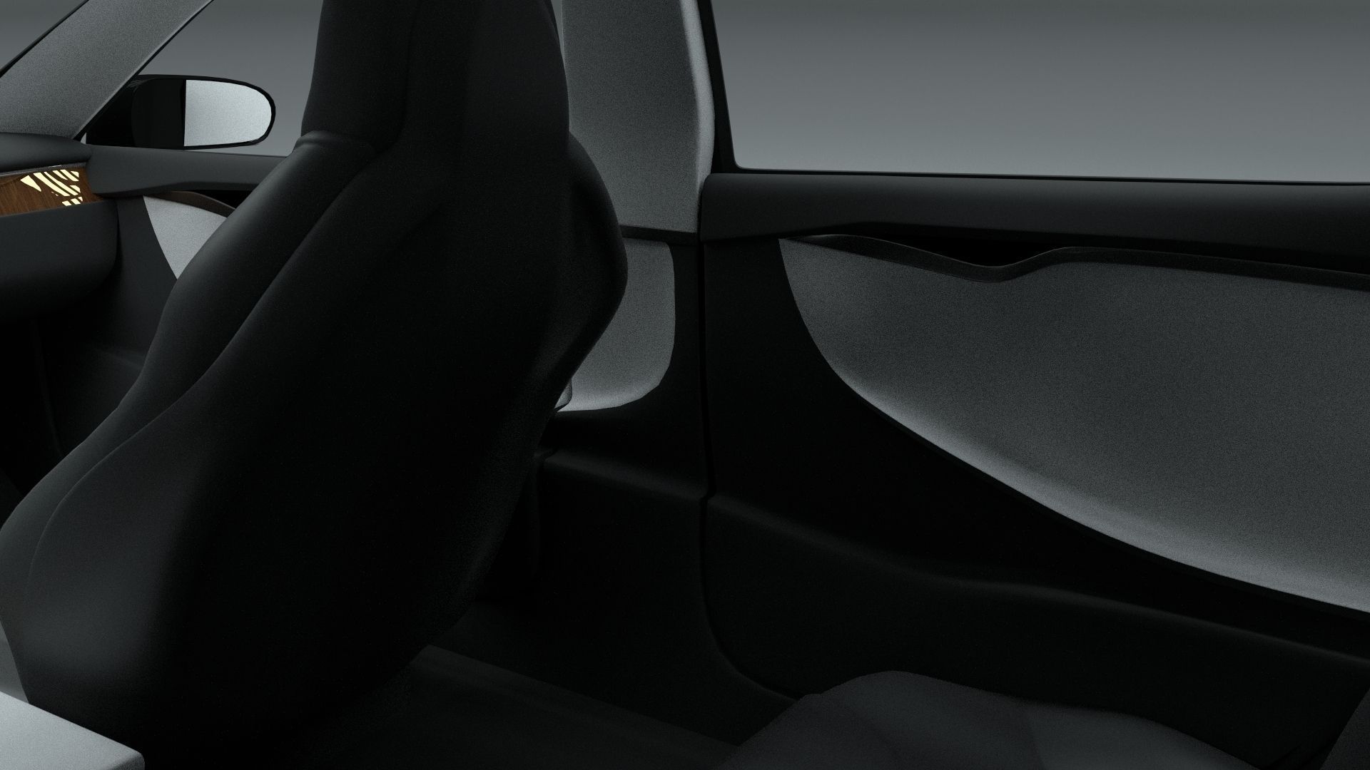 Tesla Model S with interior 3D model_19