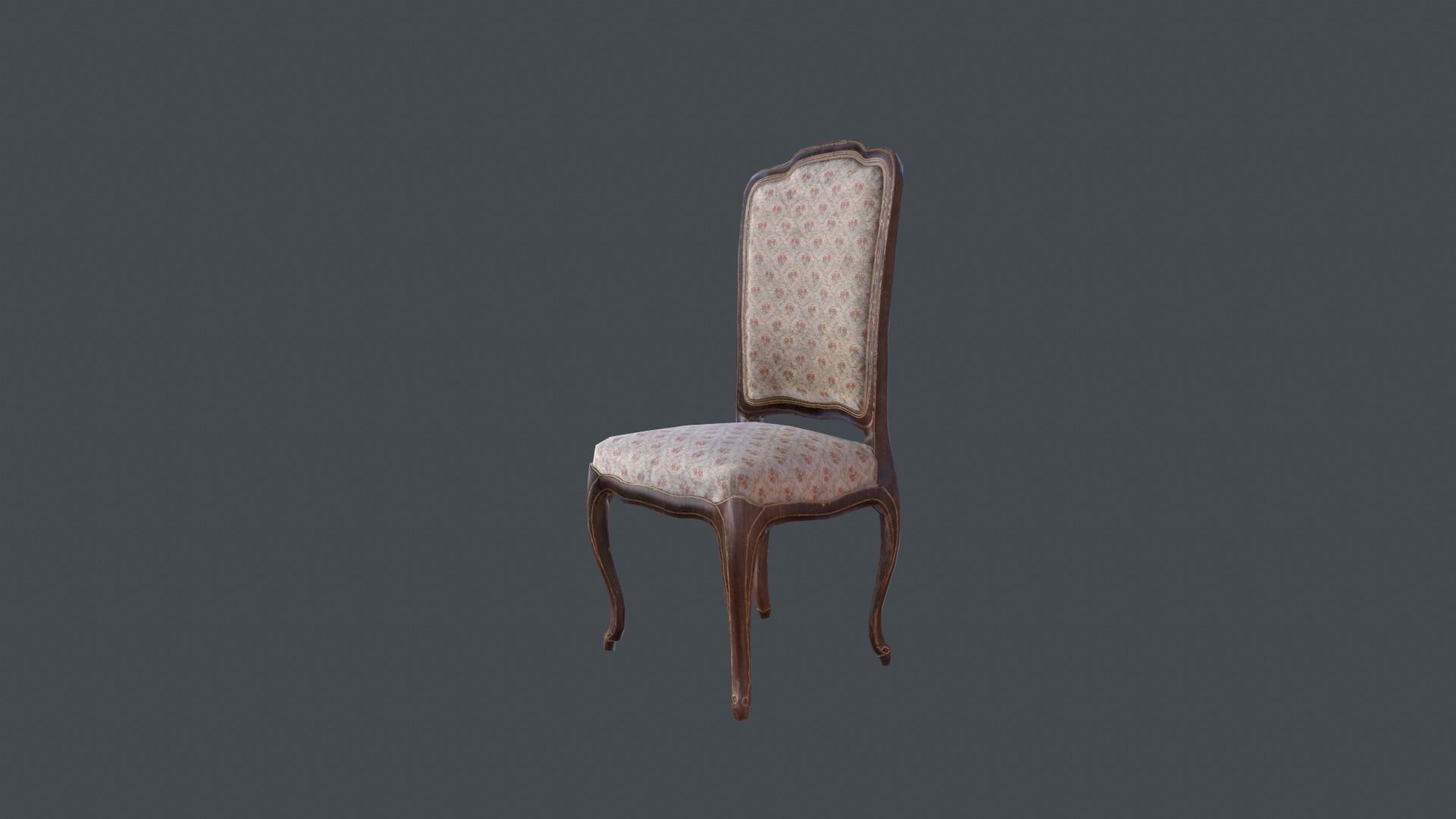  PBR model of  chair  Free low-poly 3D model_2