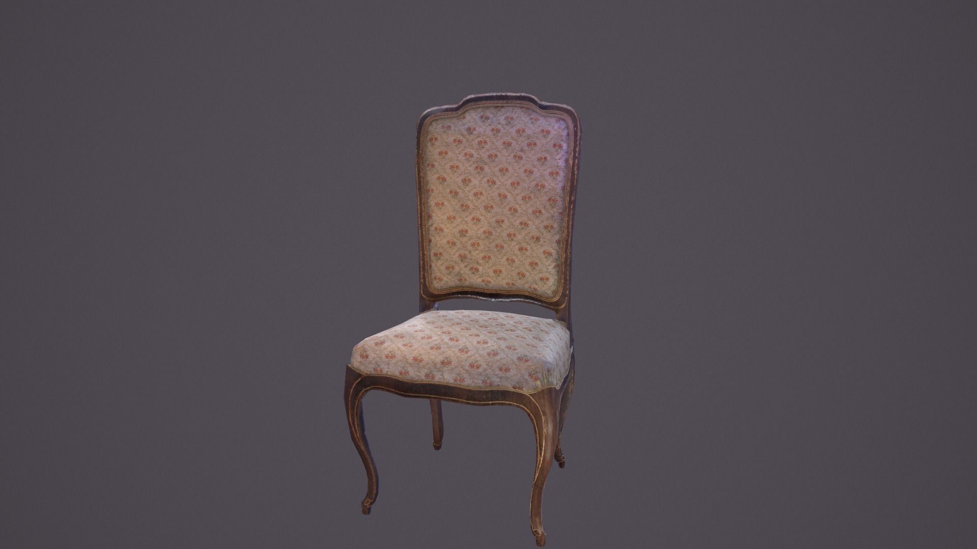  PBR model of  chair  Free low-poly 3D model_4