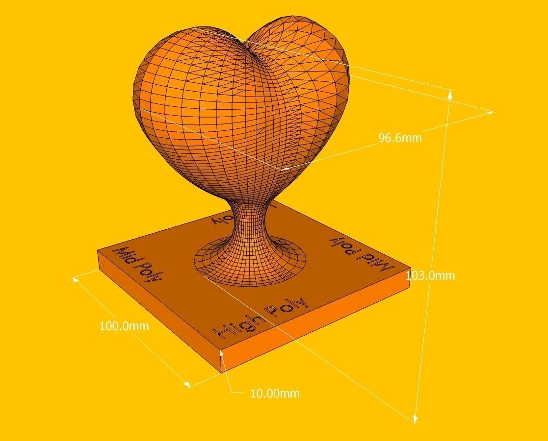 Heart Trophy Free 3D print model_5