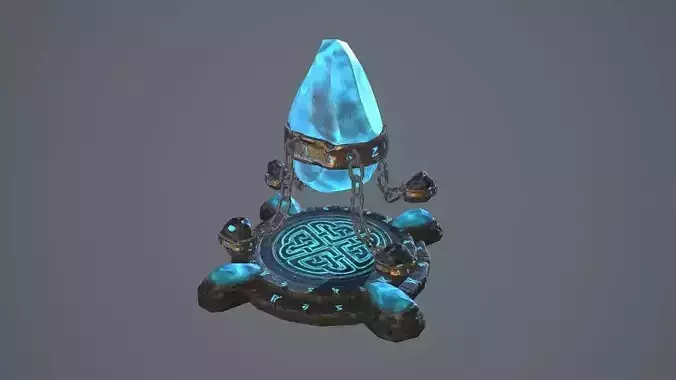 PBR Runestone candle Free low-poly 3D model