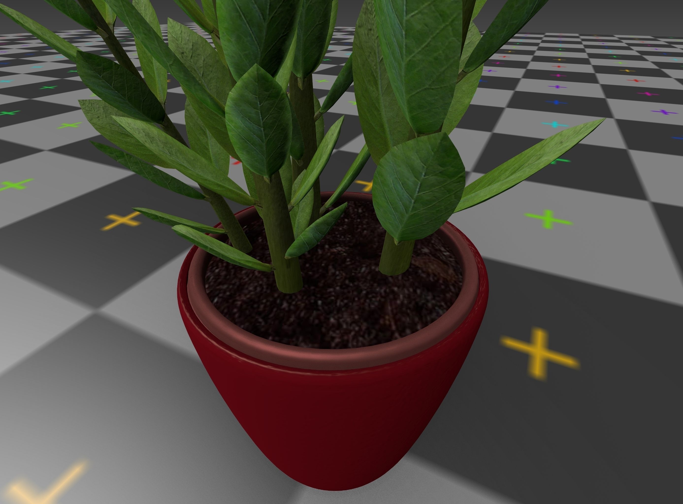 Indoor plant rigged Free low-poly 3D model_27