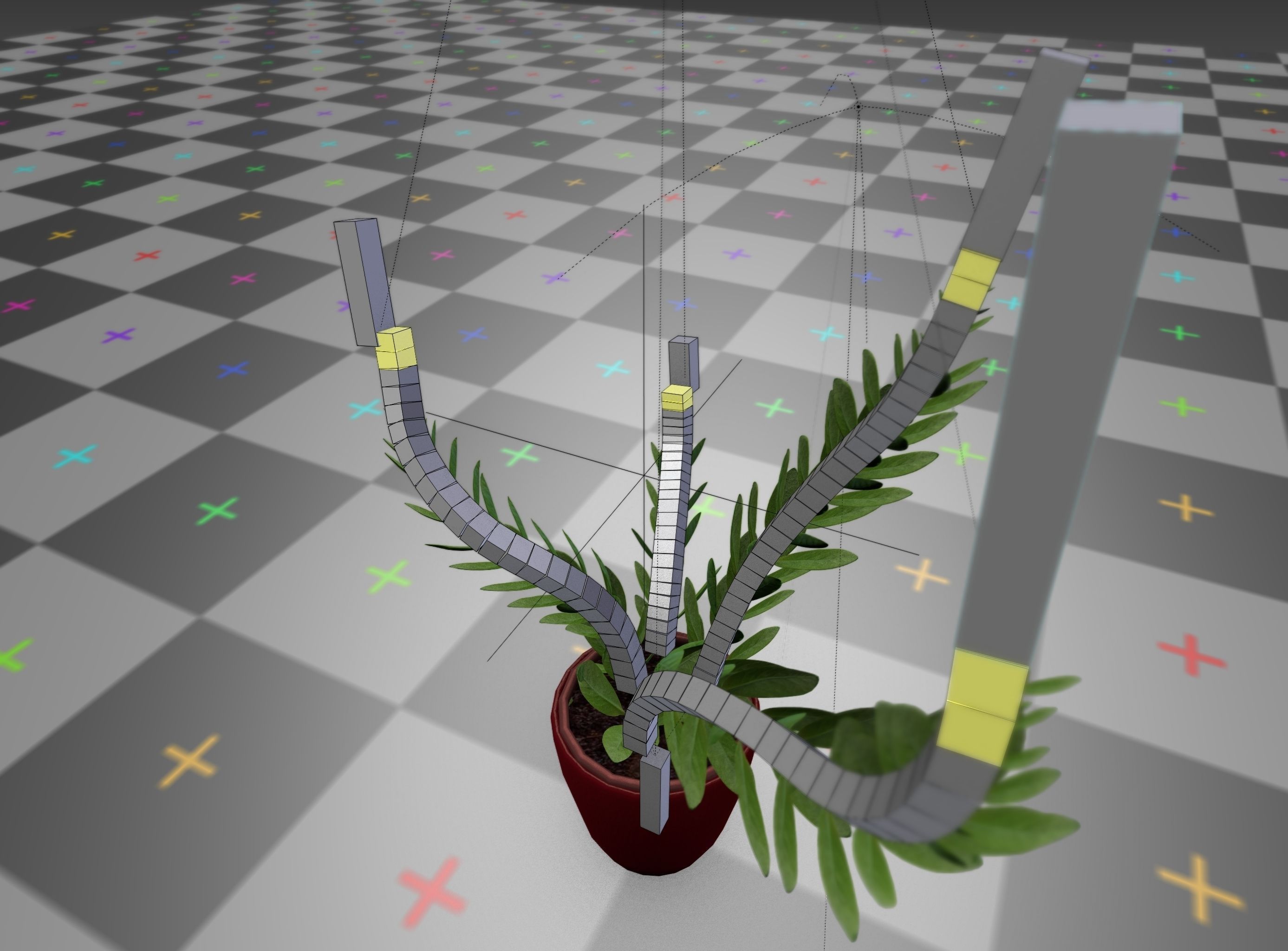Indoor plant rigged Free low-poly 3D model_5