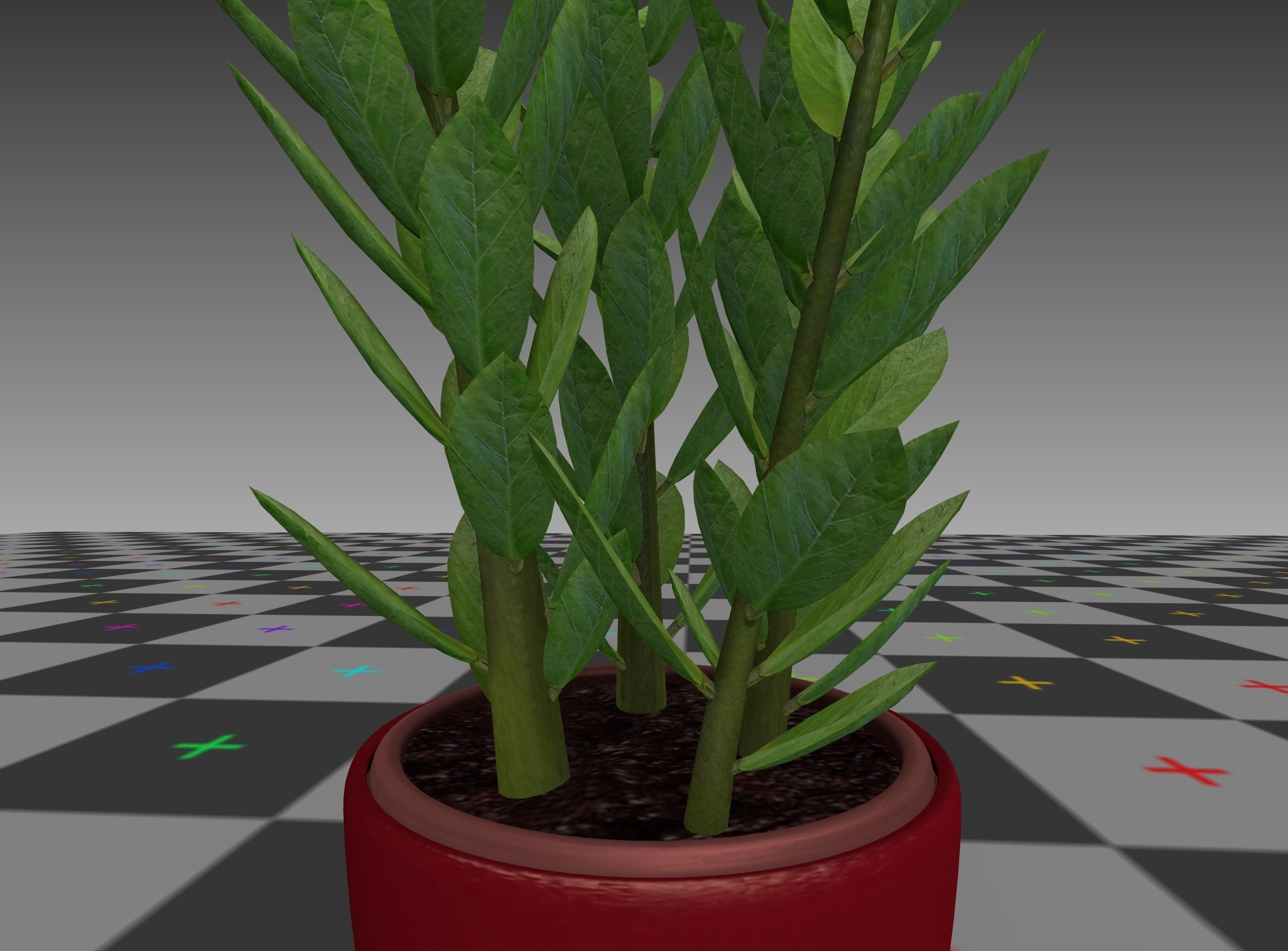 Indoor plant rigged Free low-poly 3D model_12