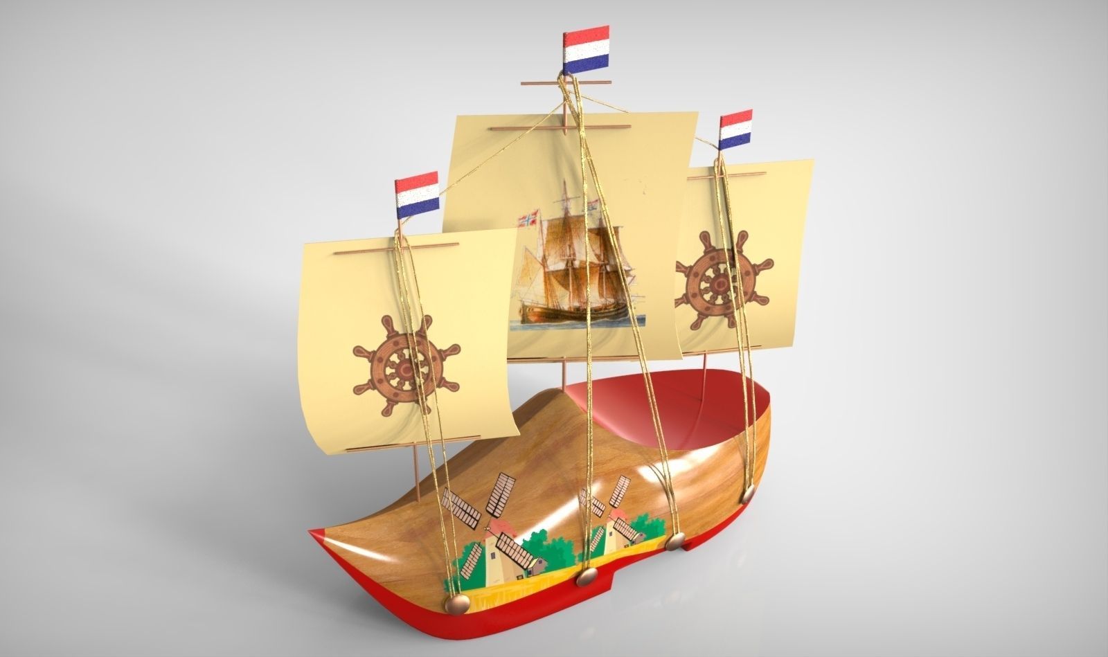 Netherland Boat Souvenir 3D print model_1