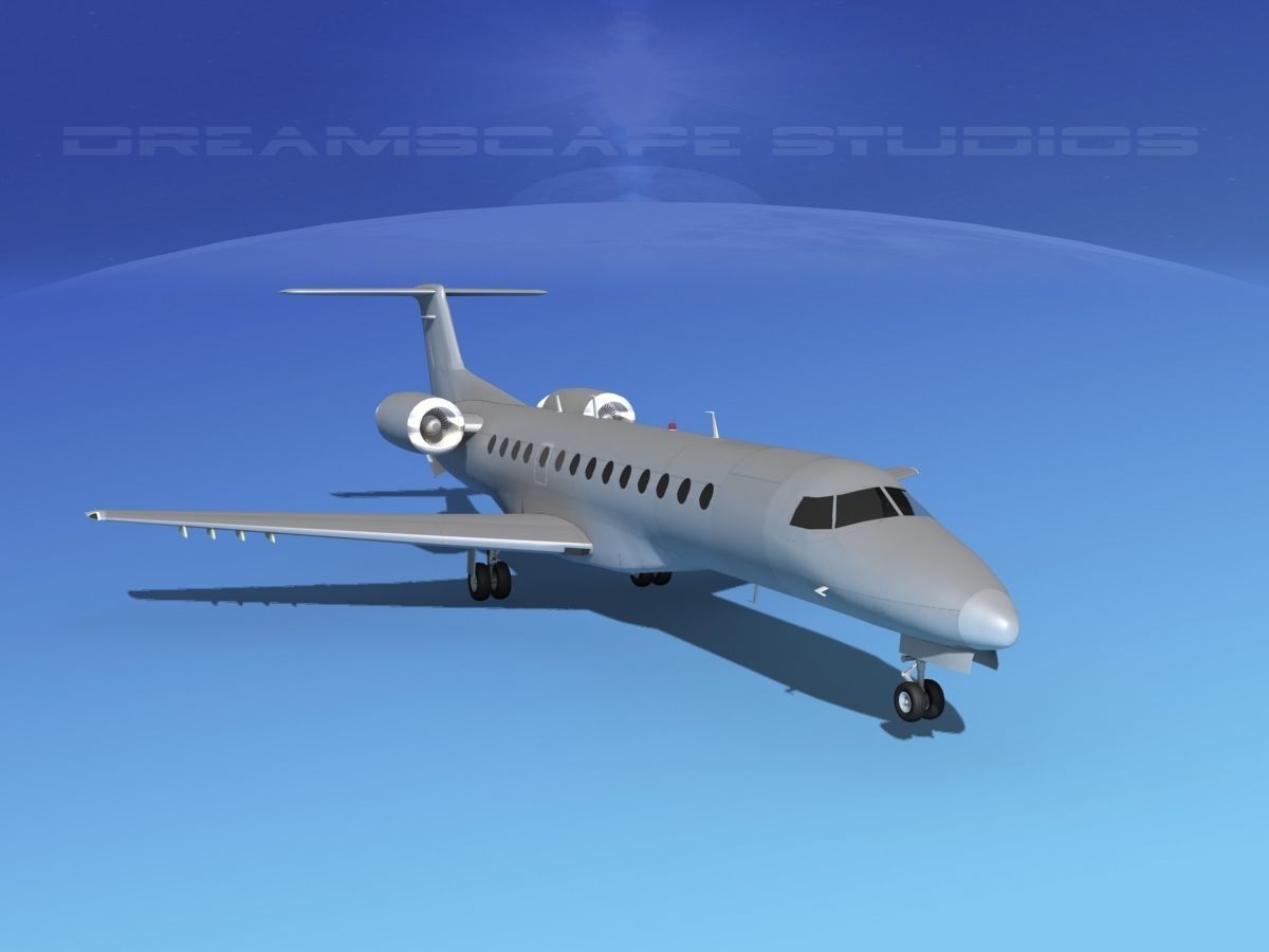 Embraer ERJ-135 Bare Metal 3D model_2