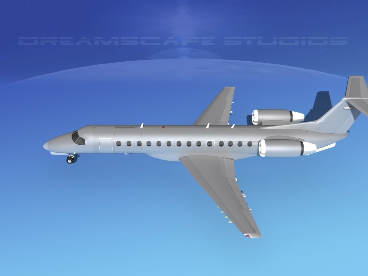 Embraer ERJ-135 Bare Metal 3D model_9