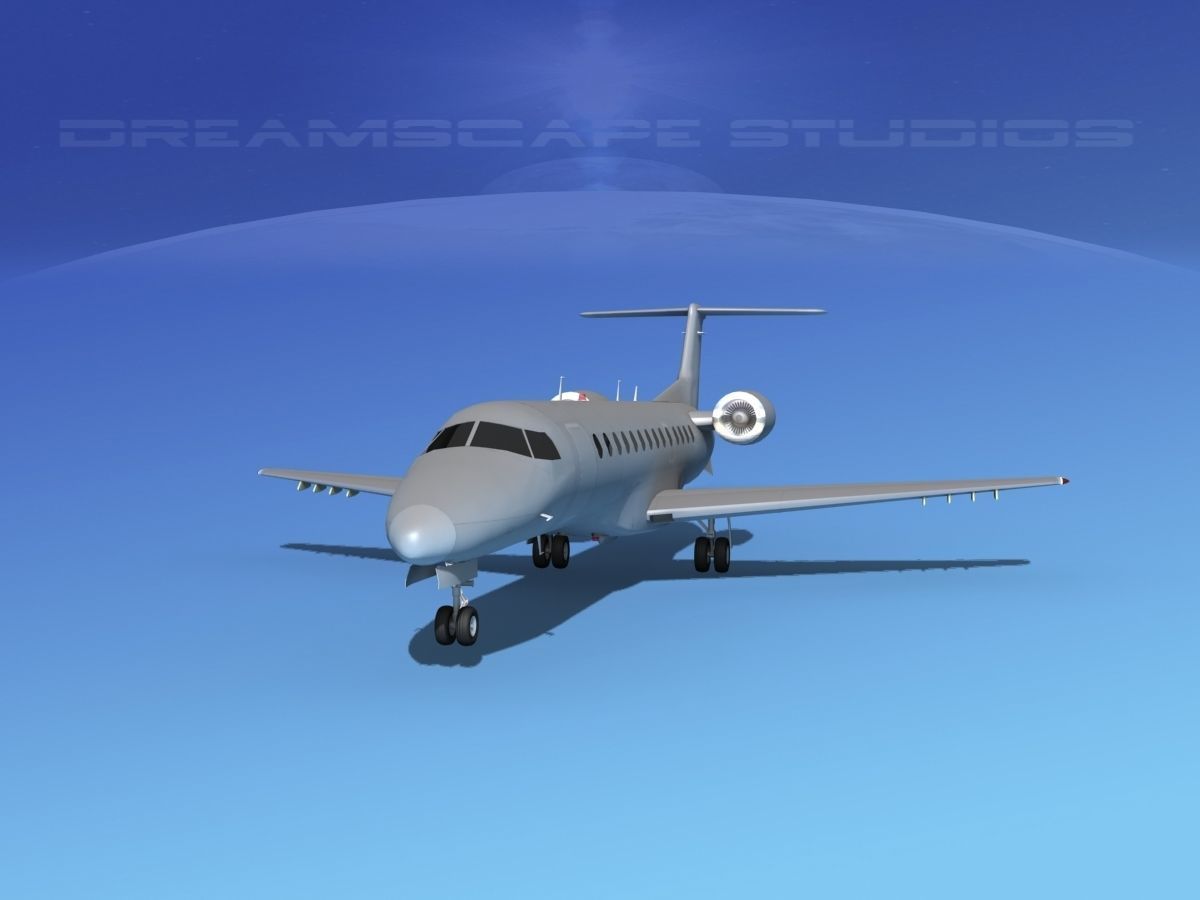 Embraer ERJ-135 Bare Metal 3D model_1