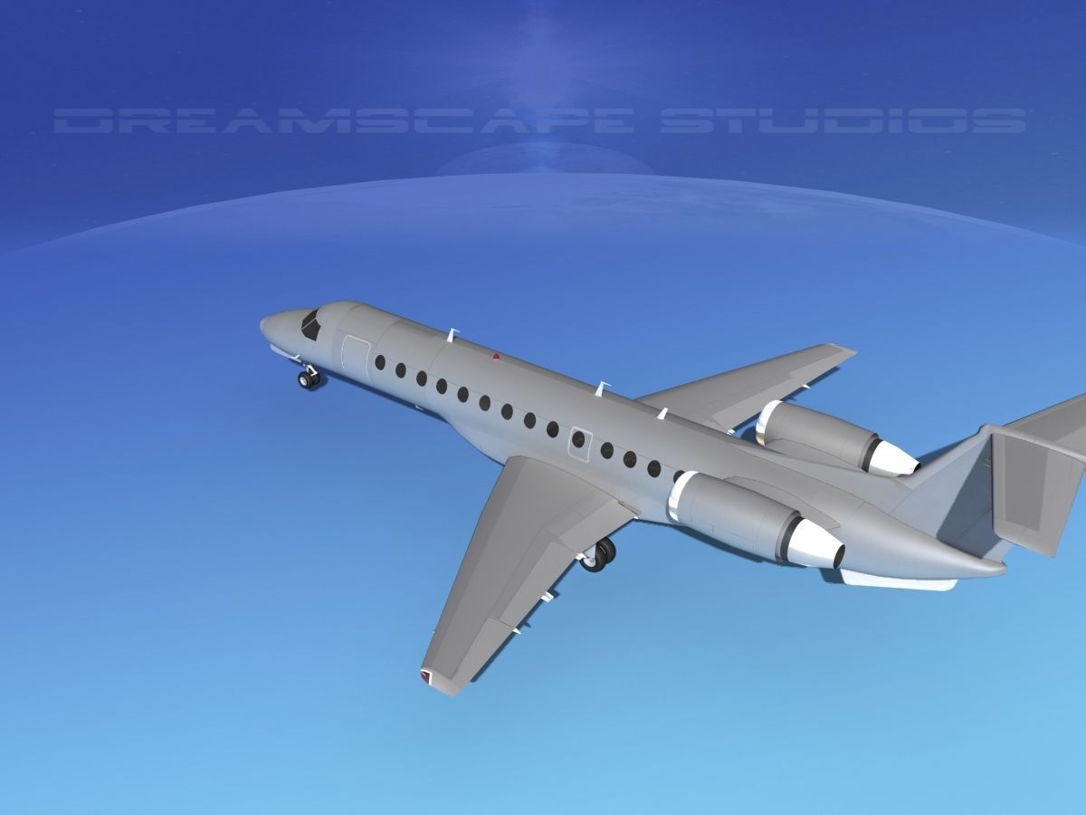 Embraer ERJ-135 Bare Metal 3D model_8