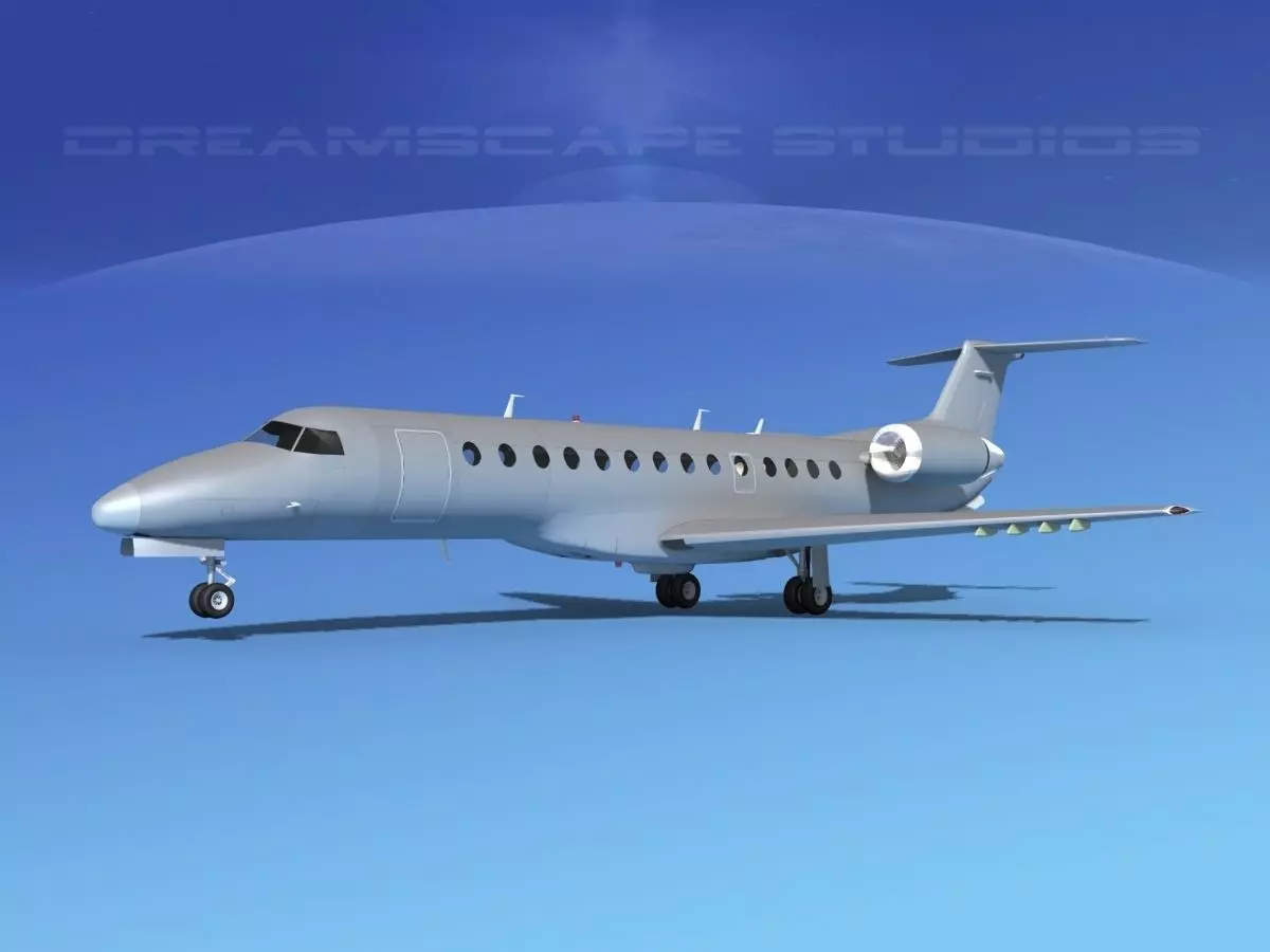 Embraer ERJ-135 Bare Metal 3D model_0