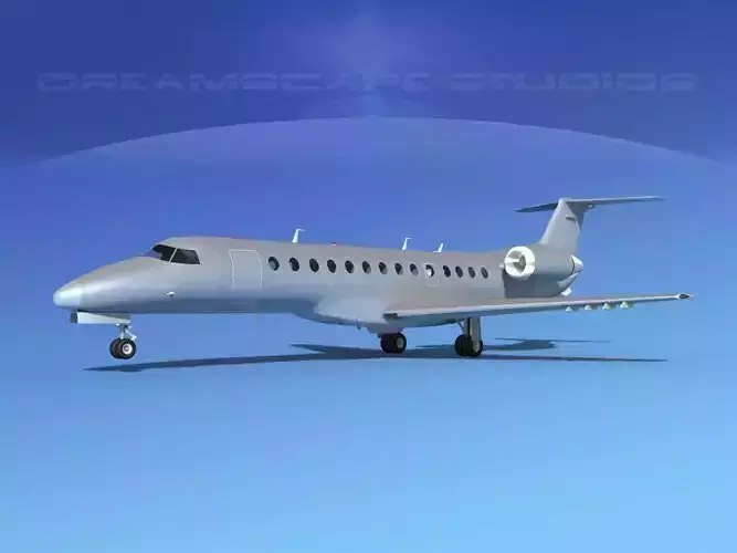 Embraer ERJ-135 Bare Metal 3D model