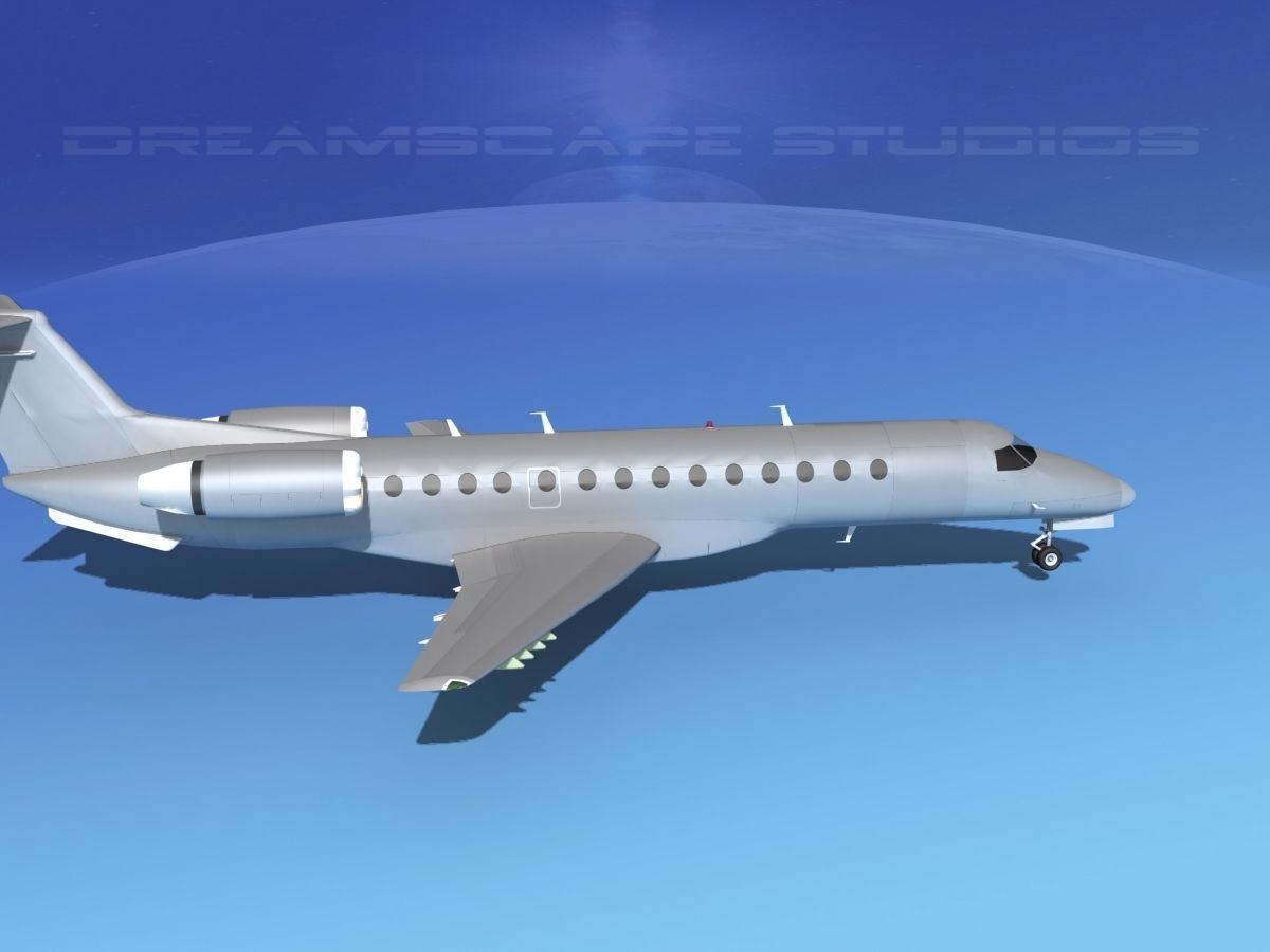 Embraer ERJ-135 Bare Metal 3D model_4