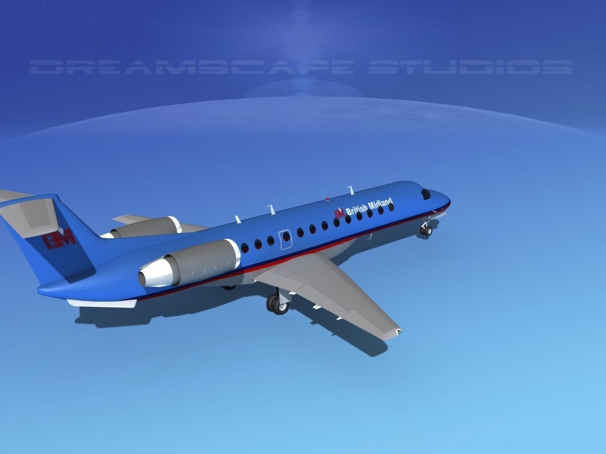 Embraer ERJ-135 British Midland 3D model_5