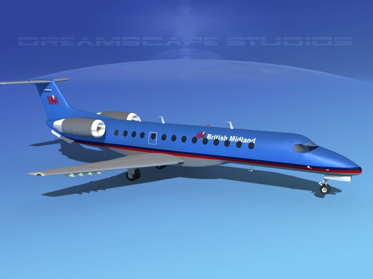 Embraer ERJ-135 British Midland 3D model_3