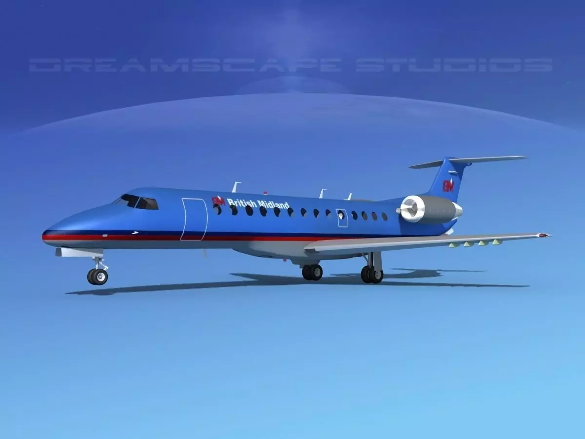 Embraer ERJ-135 British Midland 3D model_0