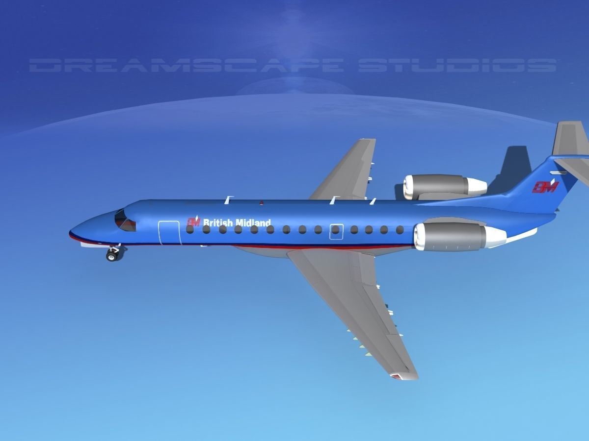Embraer ERJ-135 British Midland 3D model_9